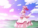  animal_ears dog_days dog_ears dog_girl dog_tail kahis_(sweetbriar) millhiore_f_biscotti pink_hair purple_eyes short_hair solo tail 