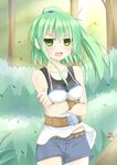  absurdres breasts cleavage duel_monster green_hair highres wynn wynnda,_miko_of_the_gusta wynnda_miko_of_the_gusta yu-gi-oh! 