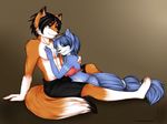  alty ashleyzombie blue_fur canine couple female fox krystal male skimpy star_fox video_games 