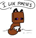  canine cute derp enderbro enderman endicorn fox greys mammal minecraft solo video_games 