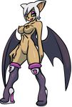  anthro bat breasts eggplants female green_eyes hair looking_at_viewer mammal nipples nude pussy rouge_the_bat sega sonic_(series) white_hair wings 