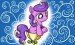  alexmakovsky blonde_hair equine female feral friendship_is_magic hair hat horse mammal my_little_pony pattern_background pony propeller_hat purple_eyes purple_hair screwball_(mlp) smile solo two_color_hair two_tone_hair young 