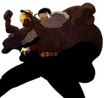  1boy amputee black_hair fighting_stance hook male male_focus male_only one_piece scar simple_background sir_crocodile solo standing white_background 