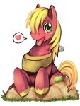  alpha_channel big_macintosh_(mlp) cute cutie_mark ende ende26 equine feral friendship_is_magic horse male mammal my_little_pony pony smile solo tongue tongue_out yoke 