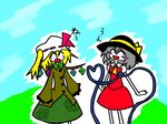  :d ^_^ ascot blonde_hair blush_stickers closed_eyes cosplay costume_switch eyeball flandre_scarlet flandre_scarlet_(cosplay) good_end grey_hair happy hat hat_ribbon heart heart_of_string komeiji_koishi komeiji_koishi_(cosplay) long_sleeves multiple_girls open_mouth ribbon sentaku-bune short_sleeves side_ponytail skirt skirt_set smile third_eye touhou wings 