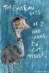  color crying emo emo_emu emu english_text jared_von_hindman text 