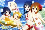  akiyama_mio bikini hirasawa_yui ice_cream k-on! kotobuki_tsumugi nakano_azusa swimsuit tainaka_ritsu ueno_chiyoko water wink 