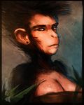  ape areola areolae big_breasts breasts chimp chimpanzee cleavage clothed clothing cute earplug eyes female fur green hair hybrid invalid_tag licking lips looking_at_viewer mammal monkey neurodyne nipples outside plants primate shoulders solo tongue tongue_out voluptuous 