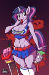  2012 ? anthro anthrofied blood bra breasts candy chainsaw cheerleader clothed clothing confused dragon equine female feral friendship_is_magic hair horn horse jaeh lionalliance lollipop lollipop_chainsaw male mammal my_little_pony parody pony purple_body skimpy skirt skull spike spike_(mlp) tongue tongue_out twilight_sparkle_(mlp) two_tone_hair underwear unicorn video_games 