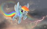  cutie_mark eqione equine female feral friendship_is_magic fur hair horse lightning mammal multi-colored_hair my_little_pony pegasus pony purple_eyes rainbow_dash_(mlp) rainbow_hair rom-art solo wings 