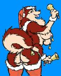  anthrofied balto(film) balto_(film) bell bells blue_background breasts canine christmas claus dog female holidays jenna mammal mutabouru plain_background santa santa_costume solo xmas 