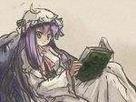  book lowres patchouli_knowledge purple_eyes purple_hair reading ryuushou solo touhou 