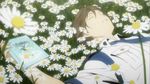  book closed_eyes daisy flower kasahara_iku lying screencap solo toshokan_sensou 