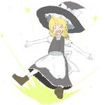  bad_id bad_pixiv_id blonde_hair closed_eyes hat katayudetamago kirisame_marisa smile solo touhou witch_hat 