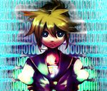  blonde_hair blue_eyes hair_between_eyes hashimochi kagamine_len male_focus number sailor_collar shaded_face solo upper_body vocaloid 