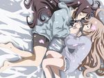  artist_request candy_boy highres incest multiple_girls sakurai_kanade sakurai_yukino shorts siblings sisters sleeping yuri 