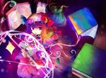  bad_id bad_pixiv_id book colorful hat kazu_(muchuukai) long_hair magic_circle patchouli_knowledge purple_hair ribbon solo touhou 
