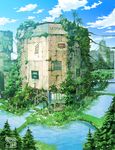  bad_id bad_pixiv_id building city cityscape cloud copyright_request day grass highres landscape no_humans overgrown ruins scenery shop sign sky tokyo_(city) tokyogenso tree water 