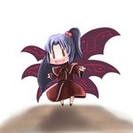  ameimo chibi floating lowres multiple_wings purple_wings shinki solo touhou wings 