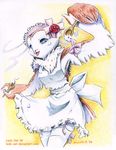  avian barn_owl blue_eyes cooking female lady-owl_(character) lady_owl owl solo winged_arms wooden_spoon 