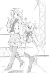  arisa_bannings commentary greyscale holding_hands jason_(kaiten_kussaku_kikou) long_hair lyrical_nanoha monochrome multiple_girls older pantyhose time_paradox tsukimura_suzuka 