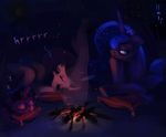  absurd_res blue_eyes blue_hair campfire camping embers equine eyes_closed female feral fire friendship_is_magic group hair hi_res holivi horn horse lying mammal my_little_pony night on_back on_front open_mouth pillow pony princess princess_celestia_(mlp) princess_luna_(mlp) purple_hair royalty simple_background sleeping snoring tiara twilight_sparkle_(mlp) unicorn wood 