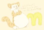  feline hobbes male mammal mcdonnalds nemo obese overweight solo text tiger 