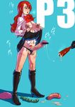  atlus boots bottomless breasts breath censored cum cum_string cum_trail dildo erection futanari heels high_heels hypnotized kirijou_mitsuru large_breasts mikoyan nipple_piercing no_panties paddle panties penis persona persona_3 pierced_nipples piercing pubic_hair red_hair school_uniform shoes skirt skirt_lift sweat testicles underwear vibrator 