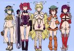  aldra_(queen's_blade) aldra_(queen's_blade)_(cosplay) animal_ears breast_bondage breasts cat_ears cattleya cattleya_(cosplay) chen cosplay criss-cross_halter fishnets halter_top halterneck hat hieda_no_akyuu highres huge_breasts kneehighs large_breasts lunaluna_(queen's_blade) magatama menace menace_(cosplay) mizuryuu_kei multiple_girls no_panties nowa nowa_(cosplay) onozuka_komachi panties paw_pose queen's_blade rope runaruna runaruna_(cosplay) see-through shibari shiki_eiki sideboob sketch sword thighhighs touhou two_side_up underboob underwear weapon yakumo_ran 