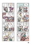  4koma clenched_teeth comic drinking hounori izayoi_sakuya maid multiple_4koma multiple_girls patchouli_knowledge remilia_scarlet sharp_teeth tea teeth touhou translated 