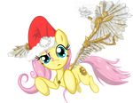 &#9774; ? alpha_channel christmas cutie_mark equine female feral fluttershy_(mlp) friendship_is_magic gears green_eyes hair hat hereticofdune holidays horse looking_at_viewer mammal mechanical my_little_pony necklace pegasus pink_hair plain_background pony santa_hat simple_background solo steam steampunk transparent_background wings 