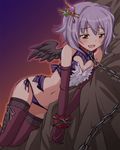  bad_id bad_pixiv_id bdsm bondage bound bound_wrists breasts brown_eyes chain cleavage cleavage_cutout collar cuffs elbow_gloves gloves grey_hair hair_ornament hairclip heart_cutout idolmaster idolmaster_cinderella_girls koshimizu_sachiko leash navel open_mouth panties purple_hair purple_panties side-tie_panties slave small_breasts smile solo syno thighhighs underwear wings 