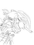  fate_testarossa greyscale jason_(kaiten_kussaku_kikou) long_hair lyrical_nanoha mahou_shoujo_lyrical_nanoha mahou_shoujo_lyrical_nanoha_a's monochrome solo 