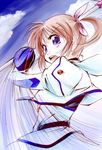  blue_eyes brown_hair jason_(kaiten_kussaku_kikou) lyrical_nanoha magical_girl mahou_shoujo_lyrical_nanoha open_mouth solo takamachi_nanoha 