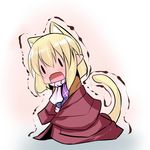  animal_ears blonde_hair blush cat_ears cat_tail chibi hoshizuki_(seigetsu) mizuhashi_parsee open_mouth puru-see scarf short_hair solo tail touhou trembling |_| 