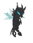  alpha_channel ambiguous_gender blue_eyes changeling dipi11 fangs feral friendship_is_magic hi_res holes horn my_little_pony plain_background solo transparent_background vector wings 