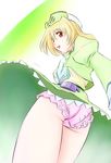  blonde_hair jason_(kaiten_kussaku_kikou) lyrical_nanoha mahou_shoujo_lyrical_nanoha mahou_shoujo_lyrical_nanoha_a's open_mouth panties pink_panties red_eyes shamal short_hair smile solo underwear 