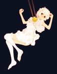  bad_id bad_pixiv_id chopsticks food_themed_clothes male_focus original otoko_no_ko personification shumai_(food) shuumai-kun solo tamaoki_benkyou thighhighs white_hair white_legwear 