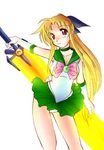  bishoujo_senshi_sailor_moon blonde_hair commentary_request cosplay fate_testarossa jason_(kaiten_kussaku_kikou) long_hair looking_at_viewer lyrical_nanoha magical_girl mahou_shoujo_lyrical_nanoha red_eyes sailor_jupiter sailor_jupiter_(cosplay) sailor_senshi_uniform simple_background smile solo very_long_hair white_background 