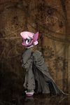  abstract_background boots cheerilee_(mlp) clothed clothing dress equine female feral friendship_is_magic fur gears green_eyes hair horse looking_at_viewer mammal my_little_pony nastylady needle pink_hair pony purple_fur reflection solo steampunk 