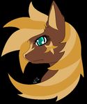  blue_eyes bust_portrait cub cyan_eyes equine female head_shot horse invalid_tag mad mammal my_little_pony side_view solo star tramplehooves young 