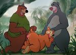 anal_penetration balls baloo baloobear bear big_penis blush bottomless chubby clothed clothing cum cum_in_ass cum_inside disney erection from_behind fur gay grizzly_bear group group_sex half-dressed happy happy_sex hat hindpaw kneeling little_john looking_back male mammal nude open_mouth oral oral_sex orgasm outside overweight paws penetration penis raised_tail rand robin_hood_(disney) sex spitroast standing threesome tongue tunic 