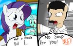  angry comic dialog dialogue equine female feral friendship_is_magic horn horse lyra_(mlp) lyra_heartstrings_(mlp) mammal my_little_pony pony rarity_(mlp) seinfeld soup_nazi text theoretical-chaos unicorn 