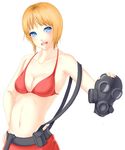  bad_id bad_pixiv_id belt bikini_top blonde_hair blue_eyes gas_mask kiyu_(541499) open_mouth short_hair simple_background solo team_fortress_2 the_pyro white_background 