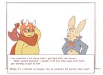  blush croix english_text hair lagomorph male mammal orange_hair plain_background rabbit tehweenus text weapon white_background 