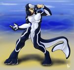  anthro beach cetacean latex male mammal marine orca rubber seaside solo transformation water wetsuit whale 