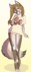  camel_toe canine cute female heterochromia panties saetia skimpy solo underwear wolf 