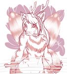  ambiguous_gender antlers canine chest_tuft chrismukkah collar female fox fur horn mammal sinopa solo tuft wings 