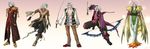  alexei_(tales_of_vesperia) alexei_dinoia arrow belt boots bow_(weapon) coat cosplay don_whitehorse duke_pantarei elbow_gloves fingerless_gloves frills gloves grey_hair highres long_image pants raven raven_(tov) red_eyes shoes short_hair sword sylph tales_of_(series) tales_of_vesperia tison vest weapon wide_image 
