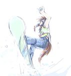  brown_hair dog_tail jason_(kaiten_kussaku_kikou) original simple_background snowboard solo tail white_background 